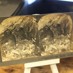 Antique Black Gold Minors a Johannesburg, Sud Africa - Keystone View Company Stereoscope Viewer Card - Vintage Mining Photography