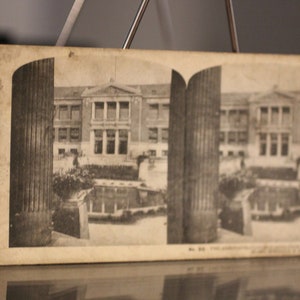 Edificio dell'amministrazione antica - Un viaggio attraverso Sears, Roebuck & Co Stereoscope Viewer Card - Vintage Business Photography