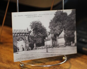 Antique Paris Gate and the Entrance to Chateau Marmont Chatillon-Sur-Seine, France Postcard - Unused