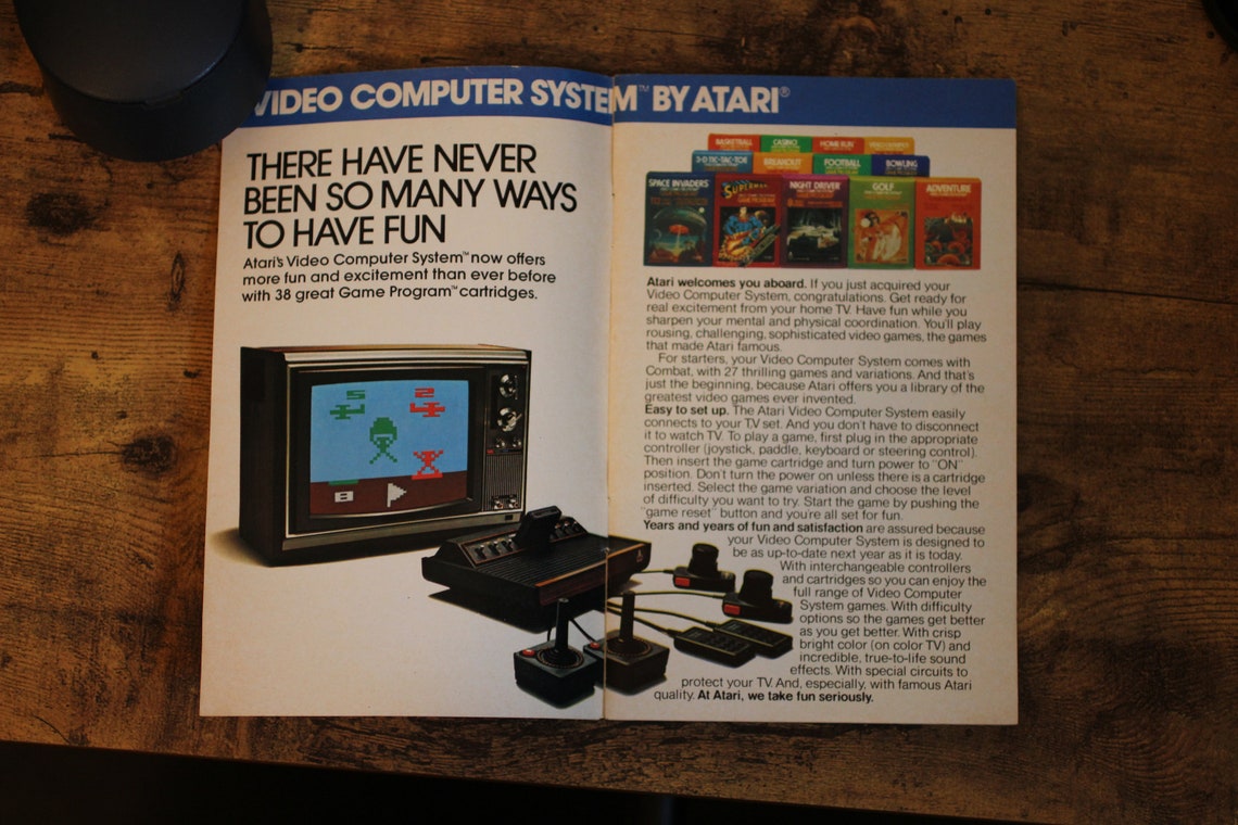 1980 Atari Video Computer System Catalog - Atari 2600 - Etsy