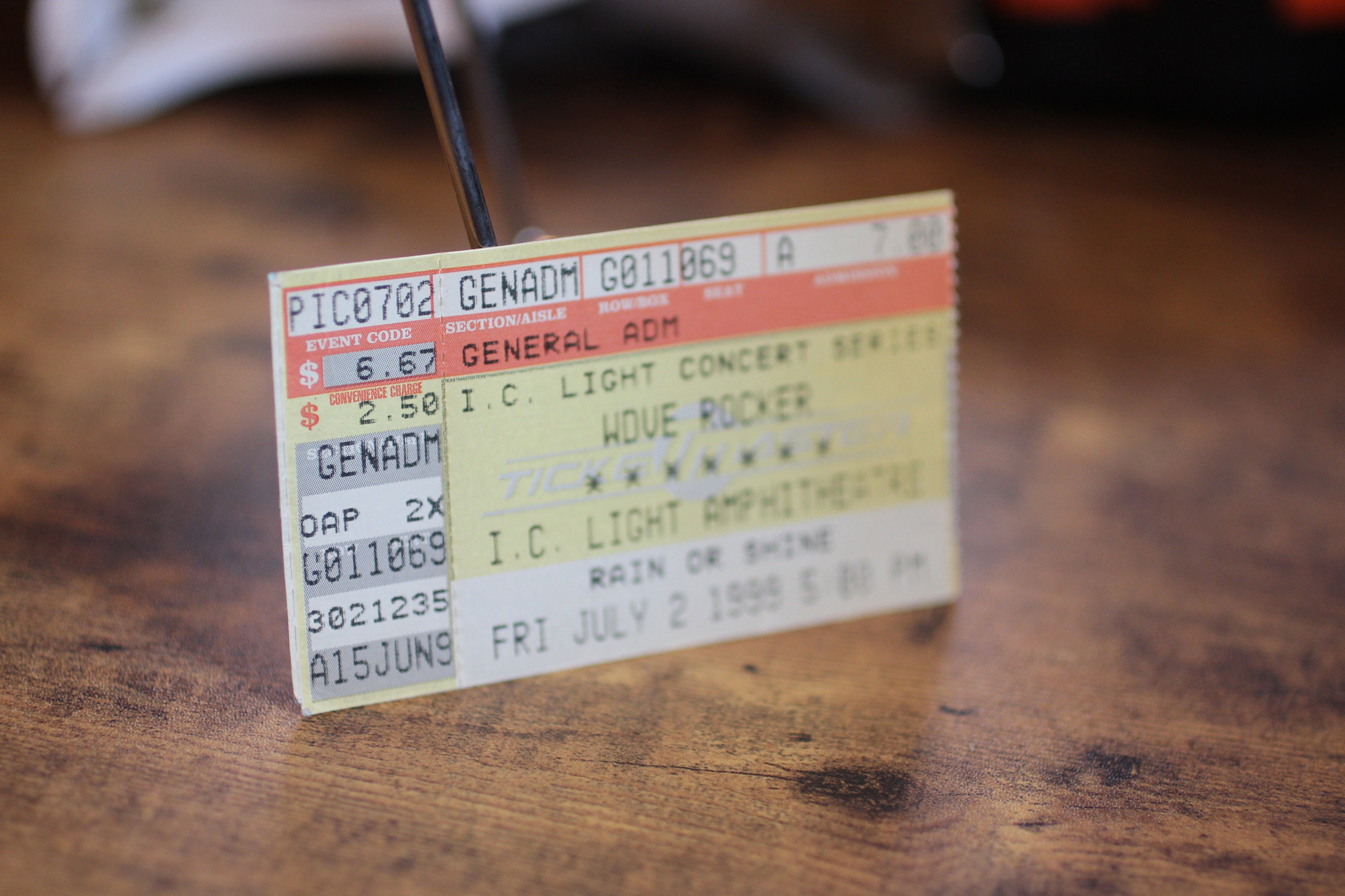 1999 WDVE Rocker Concert Ticket Stub - Pittsburgh Music