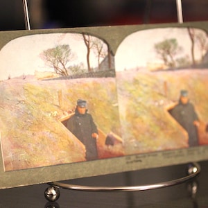 1905 Bomb-Proof Bunker for Japanese Headquarters - Russo-Japanese War T.W. Ingersoll Stereoscope Card