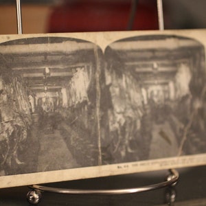 Antieke Meet Freezer - Een reis door Sears, Roebuck & Co Stereoscope Viewer Card - Vintage Business Fotografie