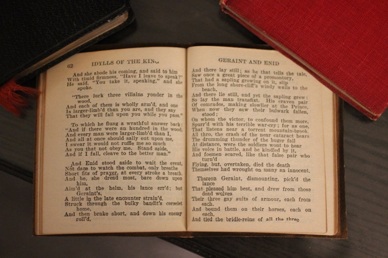 1920s the Coming of Arthur by Alfred Tennyson Little Leather Etsy