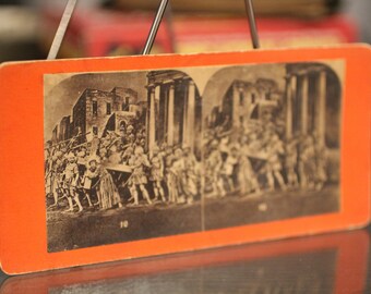 Antique Baby Jesus and the Wise Men Scene Bavarian Publishing Co Vintage Religious Photography Stereoscope Viewer Card