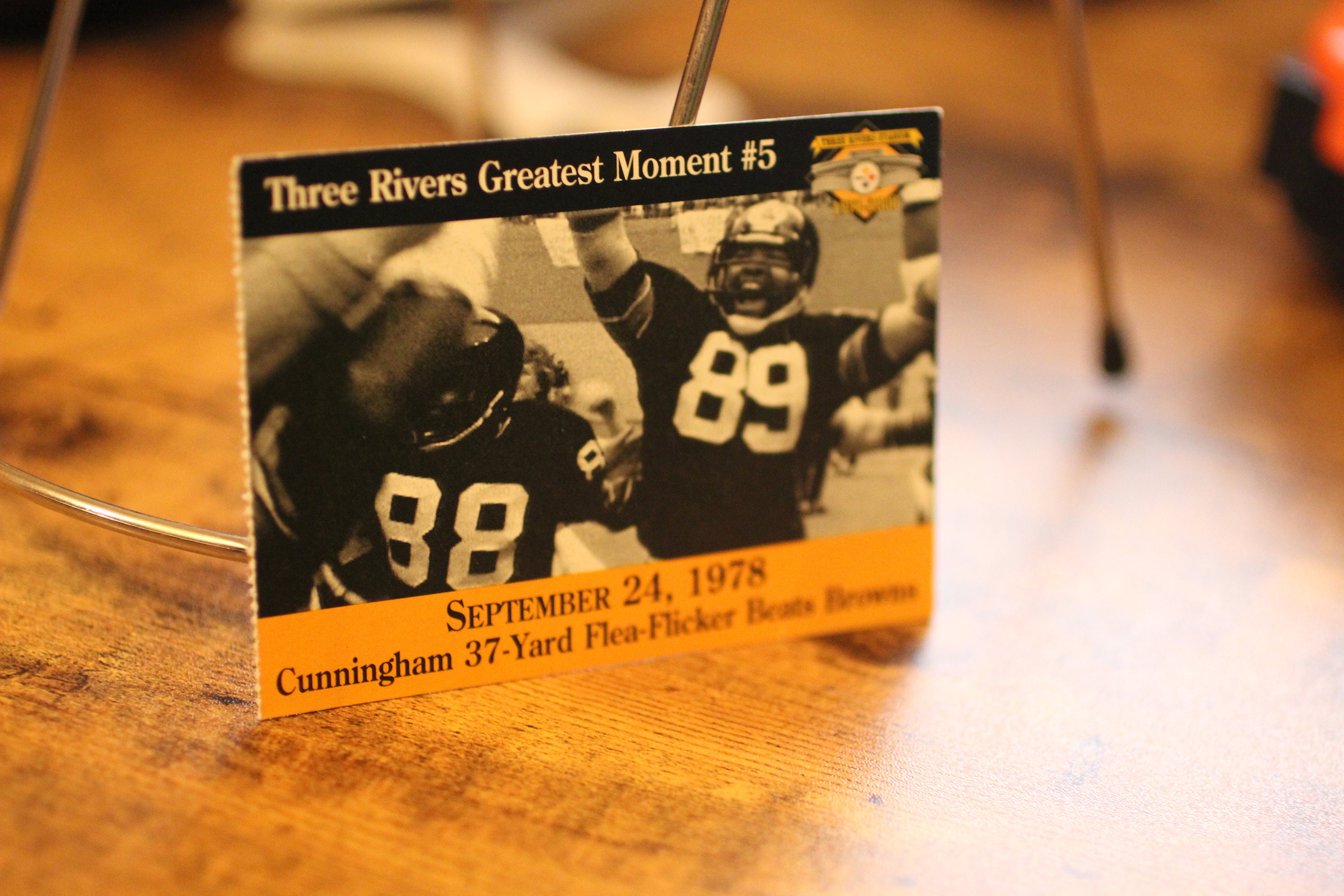 2000 Pittsburgh Steelers Giant Eagle Three Rivers Greatest Moment #5 Ticket - September 24, 1978 - Cunningham Flea-Flicker Beats Browns