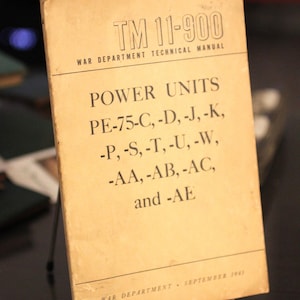 1945 War Department Technical Manual TM 11-900: WWII Power Units