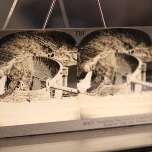 Antieke Roosevelt damn, Arizona Keystone View bedrijf stereoscopische Viewer Card-Vintage architectuur fotografie