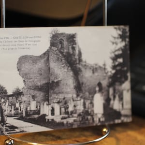 Antike Ruinen der Burgund Burg in Chatillon-Sur-Seine, Frankreich Postkarte - unbenutzt