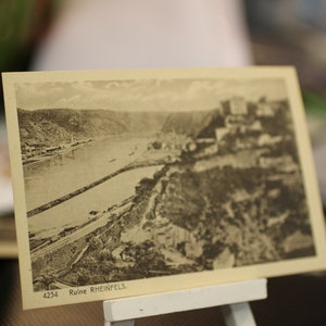 Antique Ruine Rheinfels (Rheinfels Ruins), St. Goar, Allemagne - Carte postale allemande - Inutilisé