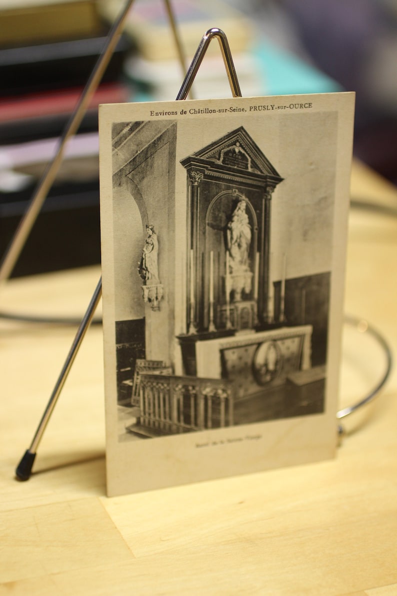 France Postcard Unused Antique Alter of the Holy Virgin in a Catholic Church in Ch\u00e2tillon-sur-Seine
