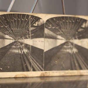 Antique The Great Tunnel - Een reis door Sears, Roebuck & Co Stereoscope Viewer Card - Vintage Business Fotografie