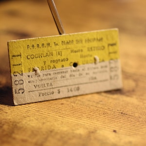 Vintage Argentina Train Ticket - General Bartolomé Mitre Railway Ticket