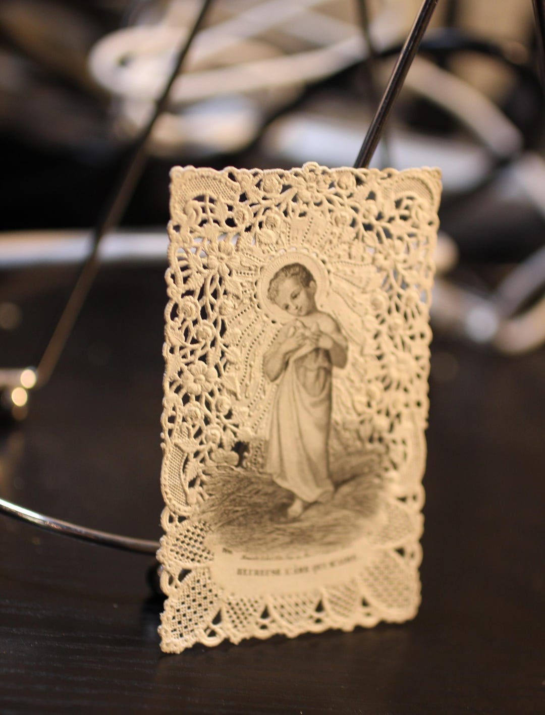 Antique French & English Young Jesus Catholic Holy Lace Card - Etsy