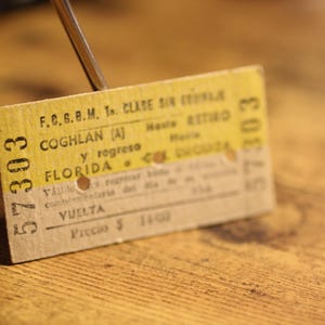 Vintage Argentinien Zugkarte - General Bartolomé Mitre Bahnkarte