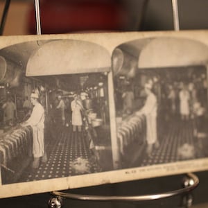 Cucina antica del ristorante Seroco - Un viaggio attraverso Sears, Roebuck & Co Stereoscope Viewer Card - Vintage Business Photography