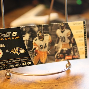 2001 Baltimore Ravens vs Pittsburgh Steelers Ticket Stub - 4.November 2001 - Heinz Field, Pittsburgh