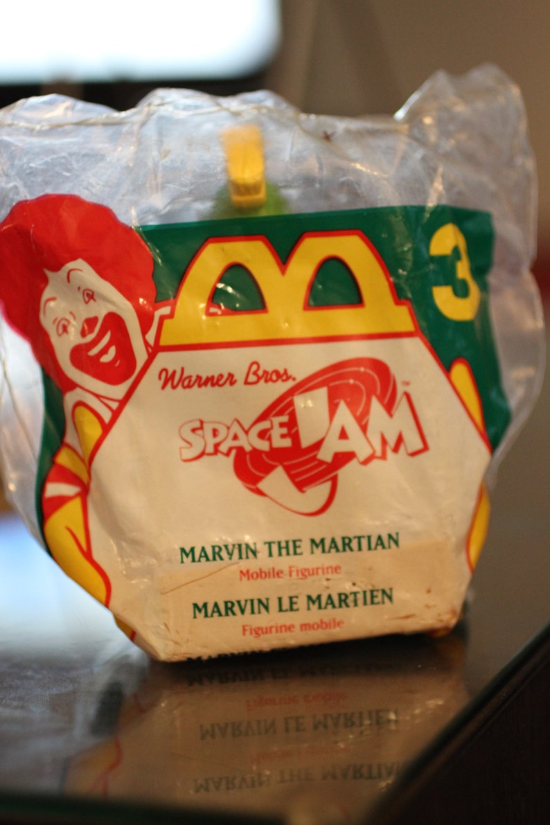1996 Space Jam McDonalds Happy Meal Toy New In Package Marvin the Martian #3