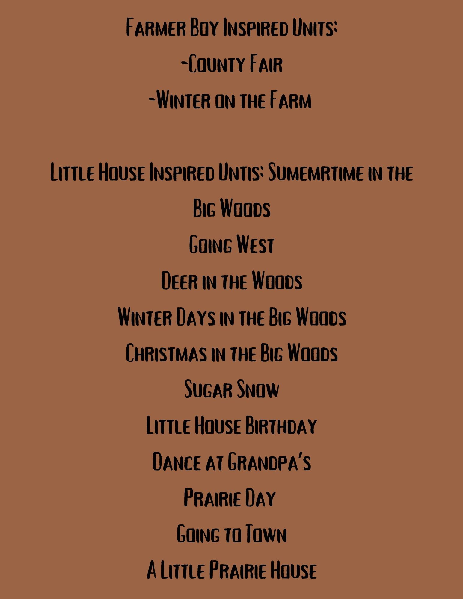 A Little House YEAR Bundle Little House on the Prairie Homeschool ...