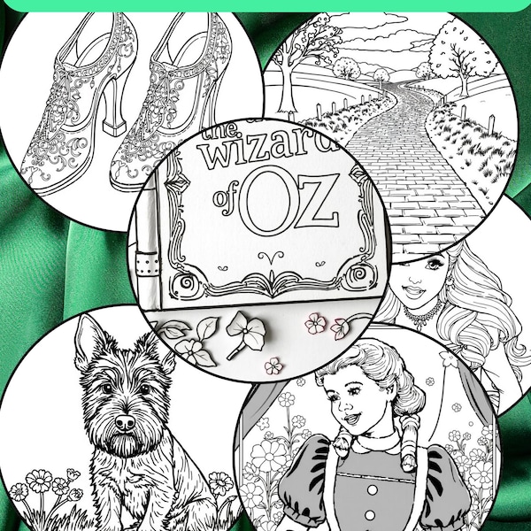 15 páginas para colorear del Mago de Oz para todas las edades