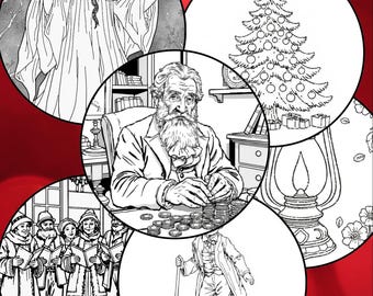 15 Christmas Carol by Charles Dickens coloring pages for all ages