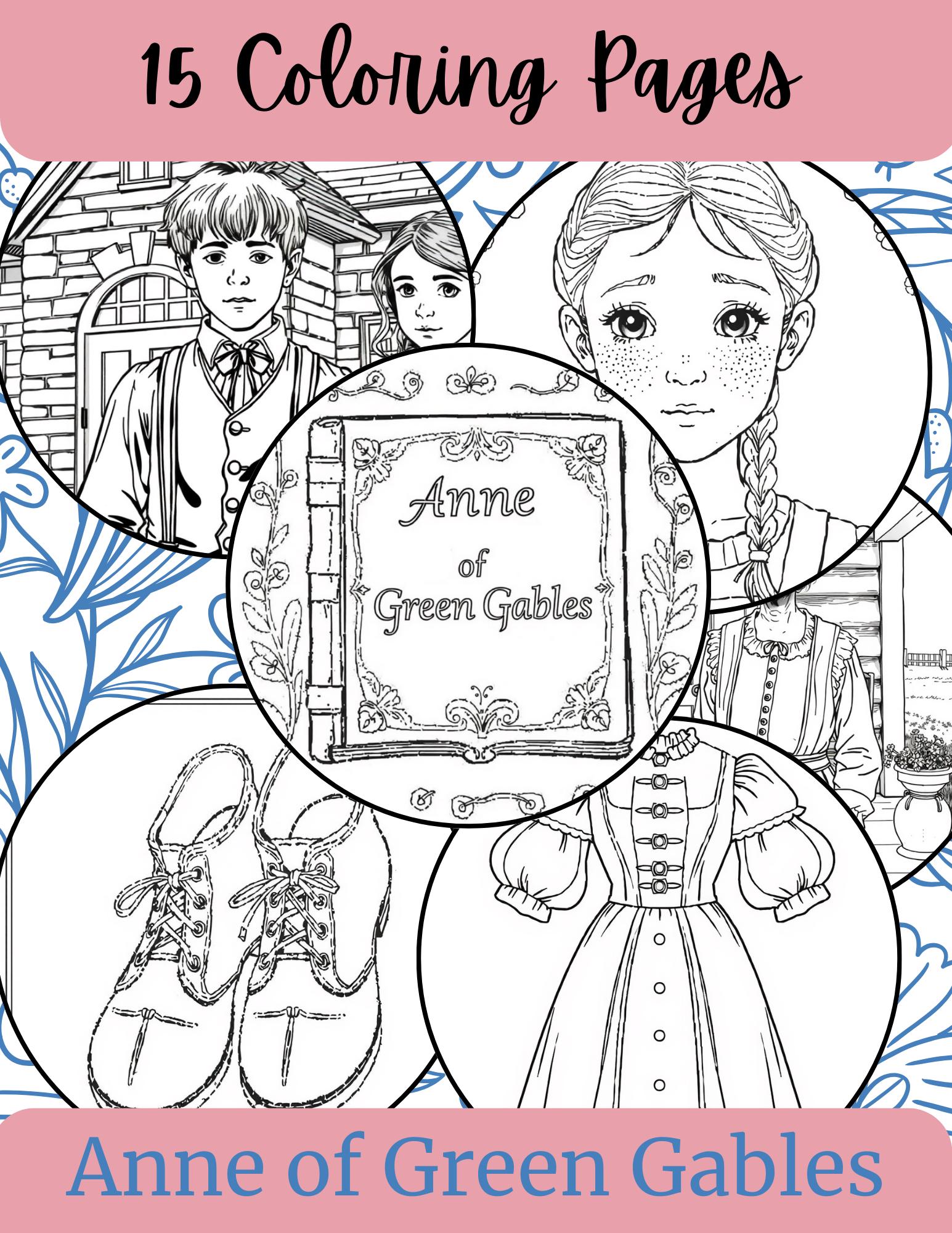 15 Anne of Green Gables by L.M. Montgomery coloring pages for all ages