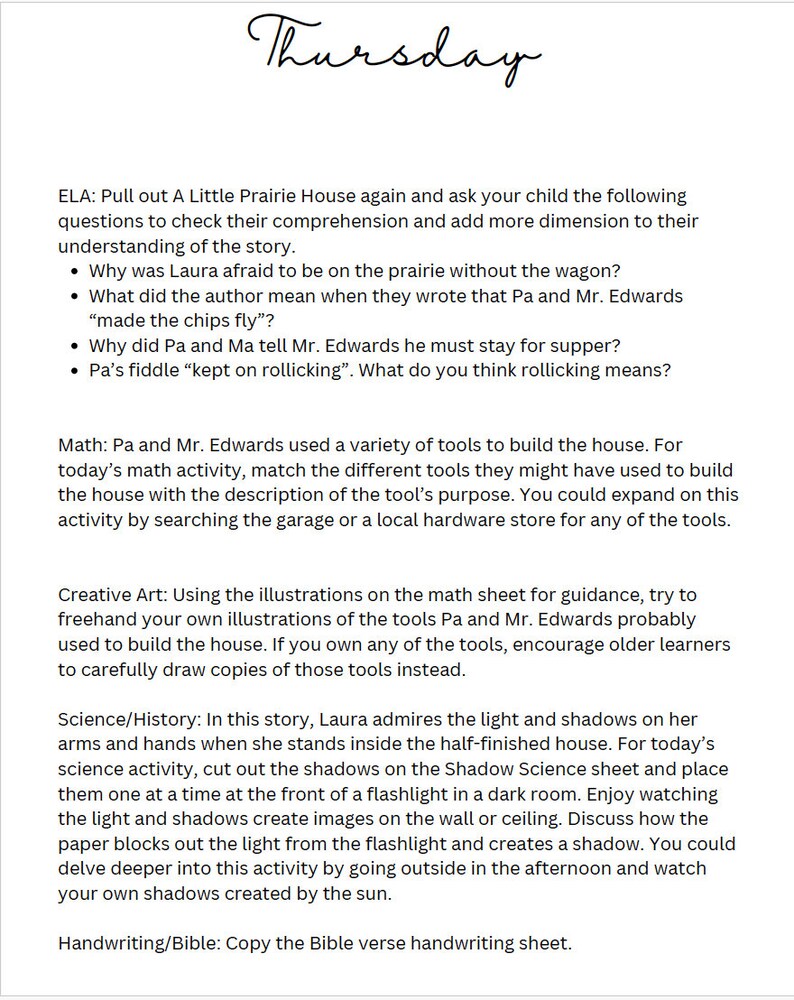 A Little Prairie House Little House on the Prairie Homeschool Charlotte ...