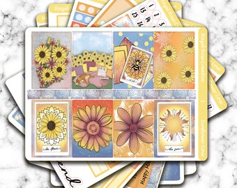 Vertical Weekly Sticker Kit - Sunflower Love