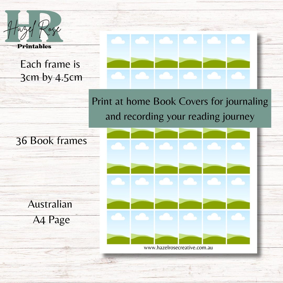 Journal Mini Book Example Mini Book Cover Template: Reading Journal Canva File (digital Download ...