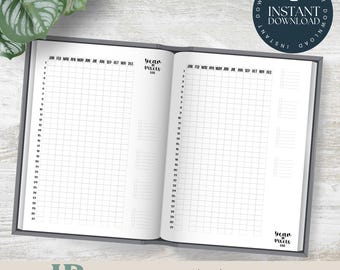 Printable Year in Pixels, my year in pixels, B6 printable sticker
