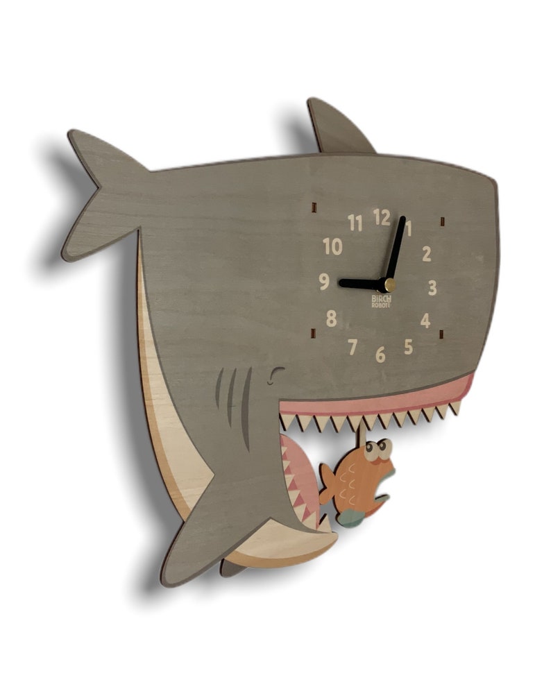 Shark Pendulum Clock Wall Clock Wall Decor for Baby Etsy