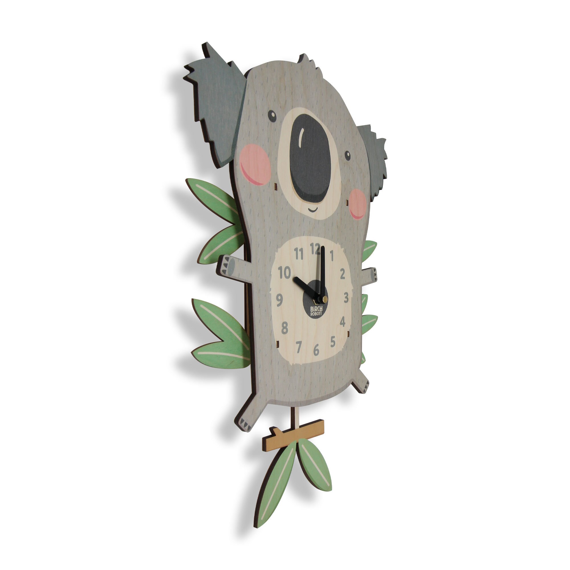 Koala Pendulum Clock Woodland Nursery Decor Kids Room Etsy