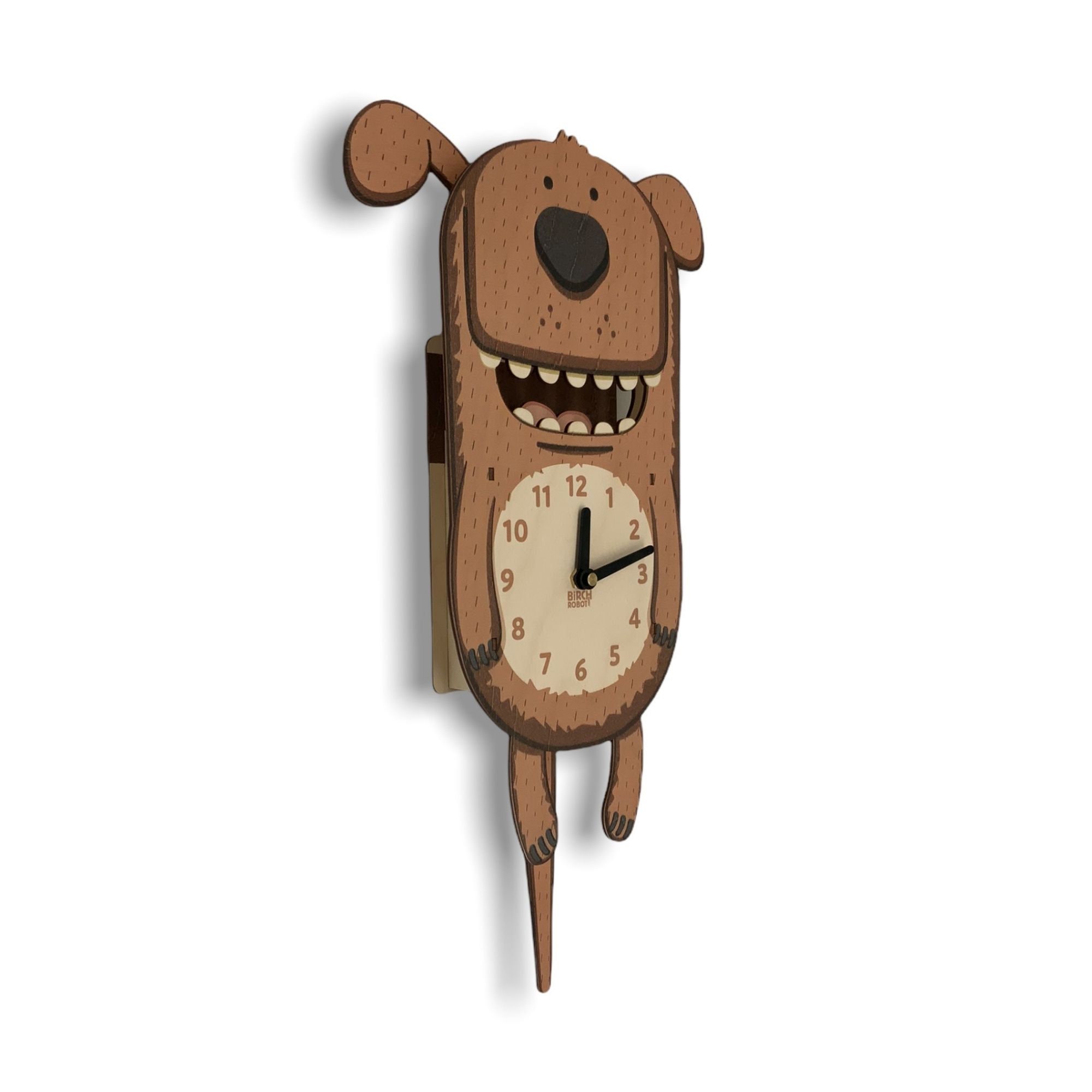 Dog Dual Pendulum Clock Puppy Clock Dog Wagging Tail Clock Etsy