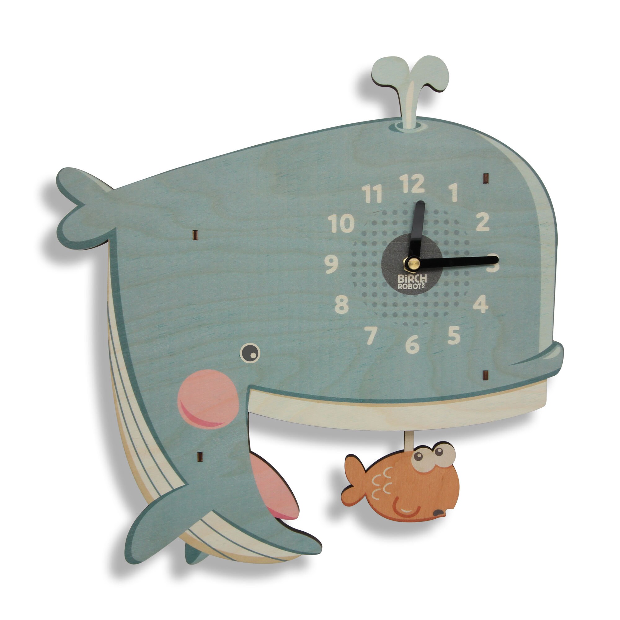 Whale Pendulum Clock Wall Clock Wall Decor Nautical Etsy