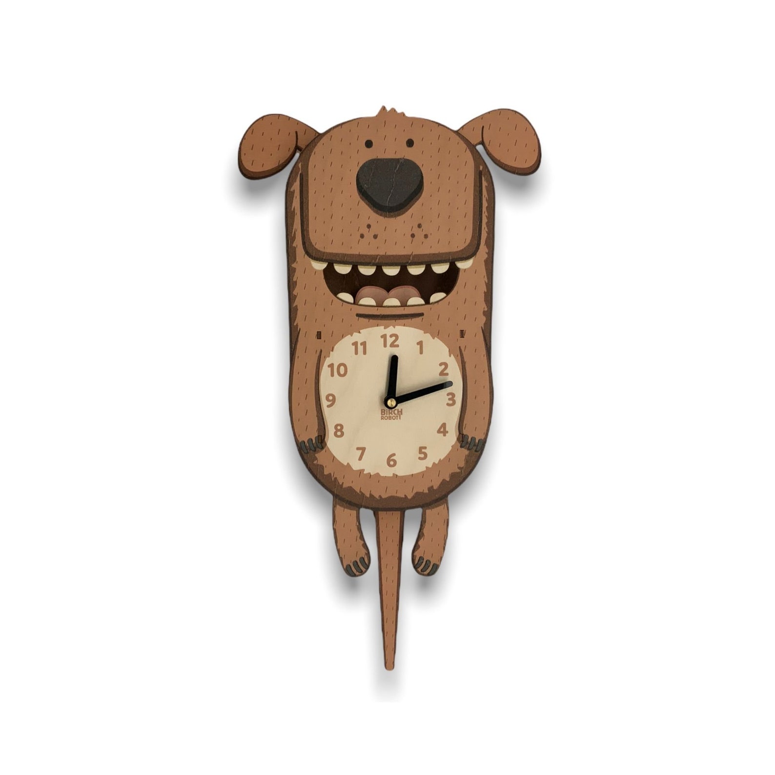 Dog Dual Pendulum Clock Puppy Clock Dog Wagging Tail Clock Etsy