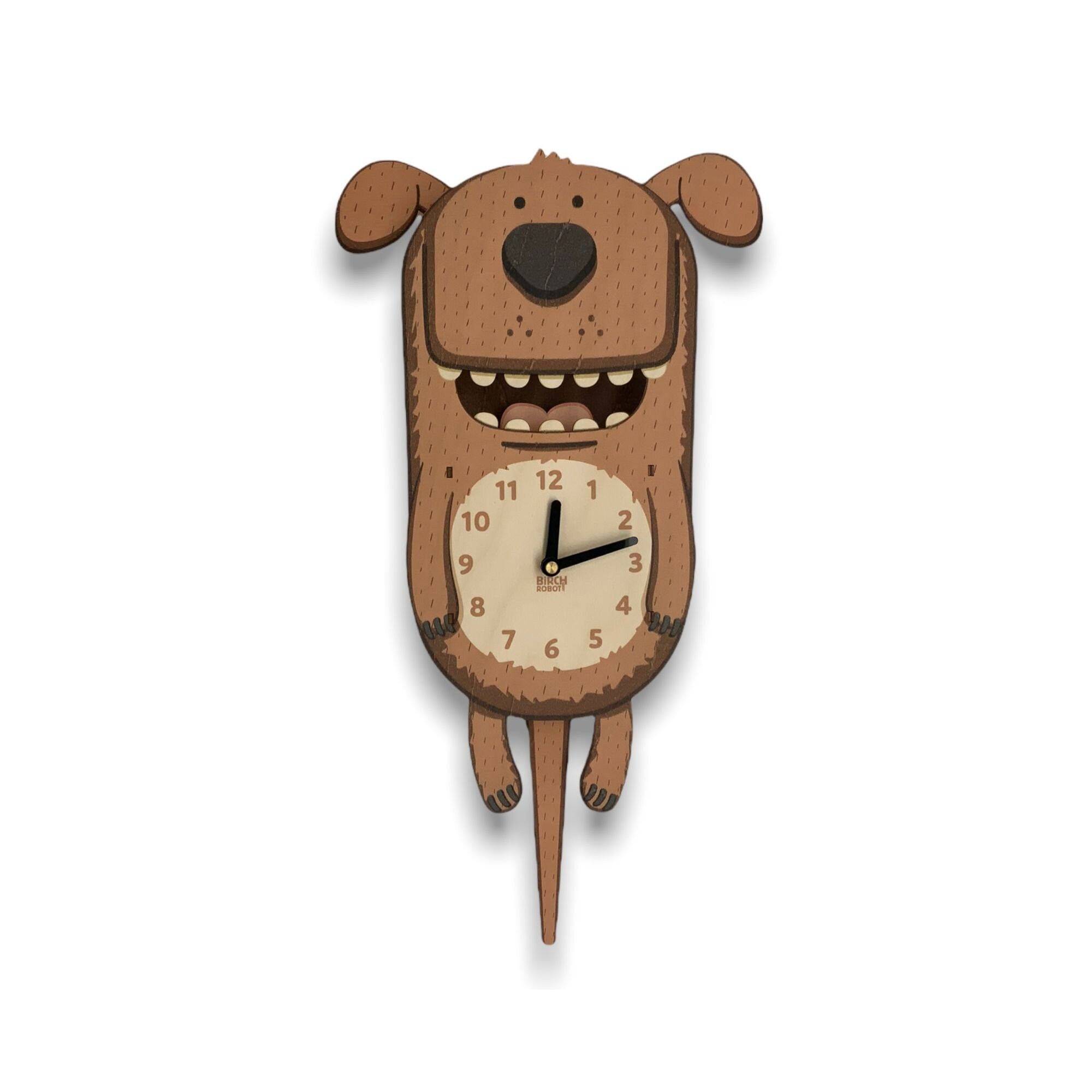 Dog Dual Pendulum Clock Puppy Clock Dog Wagging Tail Clock Etsy
