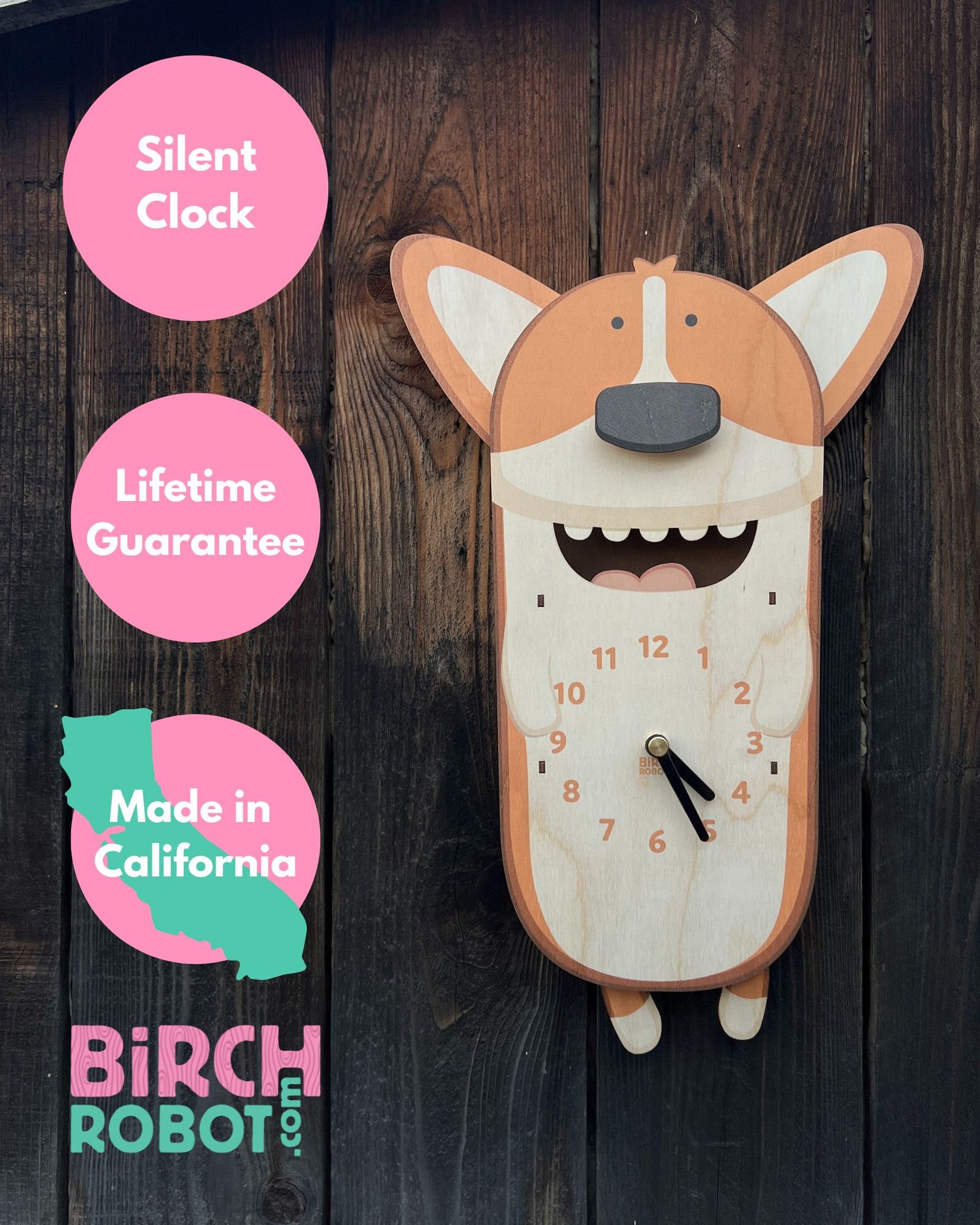 Corgi Pendulum Clock Corgi Clock Pembroke Corgi Gift for Corgi Lovers ...