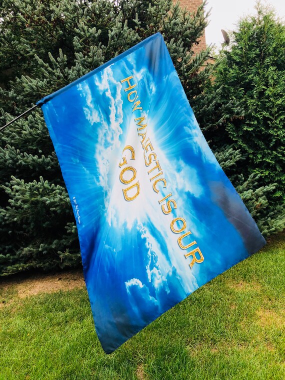 Worship Flag How Majestic Is Our God Etsy
