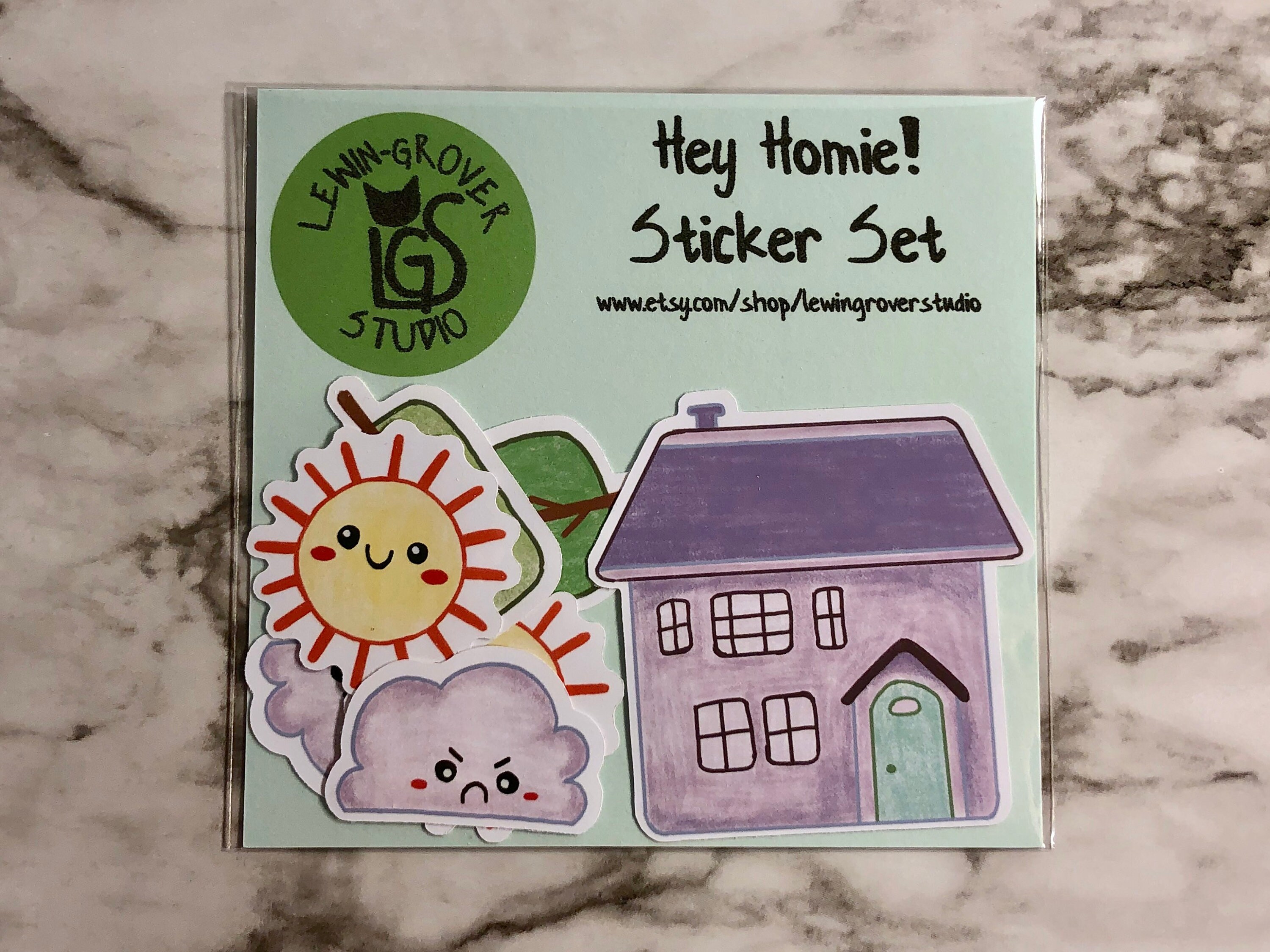 House Sticker Set Cute Sticker Set Weather Sticker Set Cute Etsy