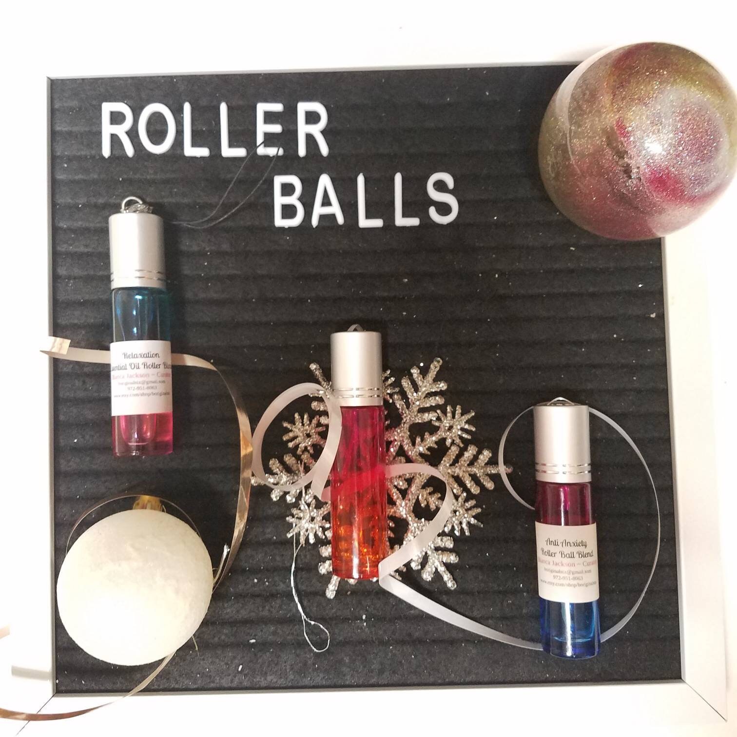 Essential Oil Roller Ball Blends Anxiety Nerve Pain Calm Etsy