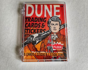 Vintage Paul Atreides Dune Unopened Wax Packet of Trading Card and Gum in Protective Case - Rare