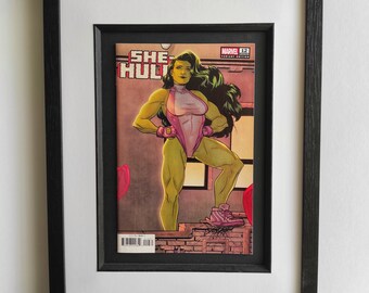 She-Hulk Swimsuit Framed Comic Book