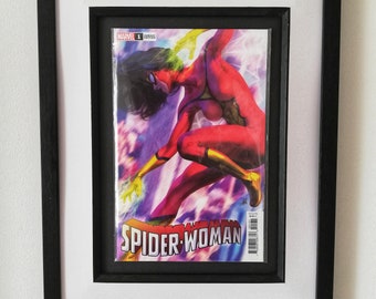 Spider-Woman #1 Artgerm Variant Framed Comic Book