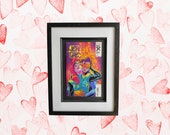 Jean Grey and Cyclops Romantic Framed Comic Book