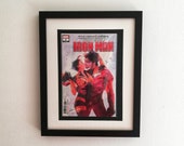 Tony Stark Iron Man Kiss Framed Comic Book