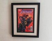 Hawkeye and Black Window Kissing Framed Comic Book, Avengers Assemble #5 2012 Valentine's Day, Wedding Gift