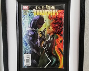 Inhumans Framed Comic Book, Marvel Comics, Wedding Gift, Engagement Gift, Bride and Groom