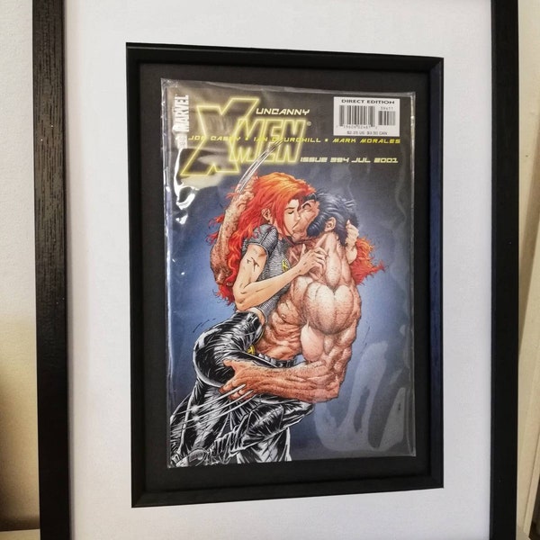 Uncanny X-men #394 Framed Comic Book, Wolverine Jean Grey, Wedding Gift, Engagement Gift, Bride and Groom, Comic Book Art