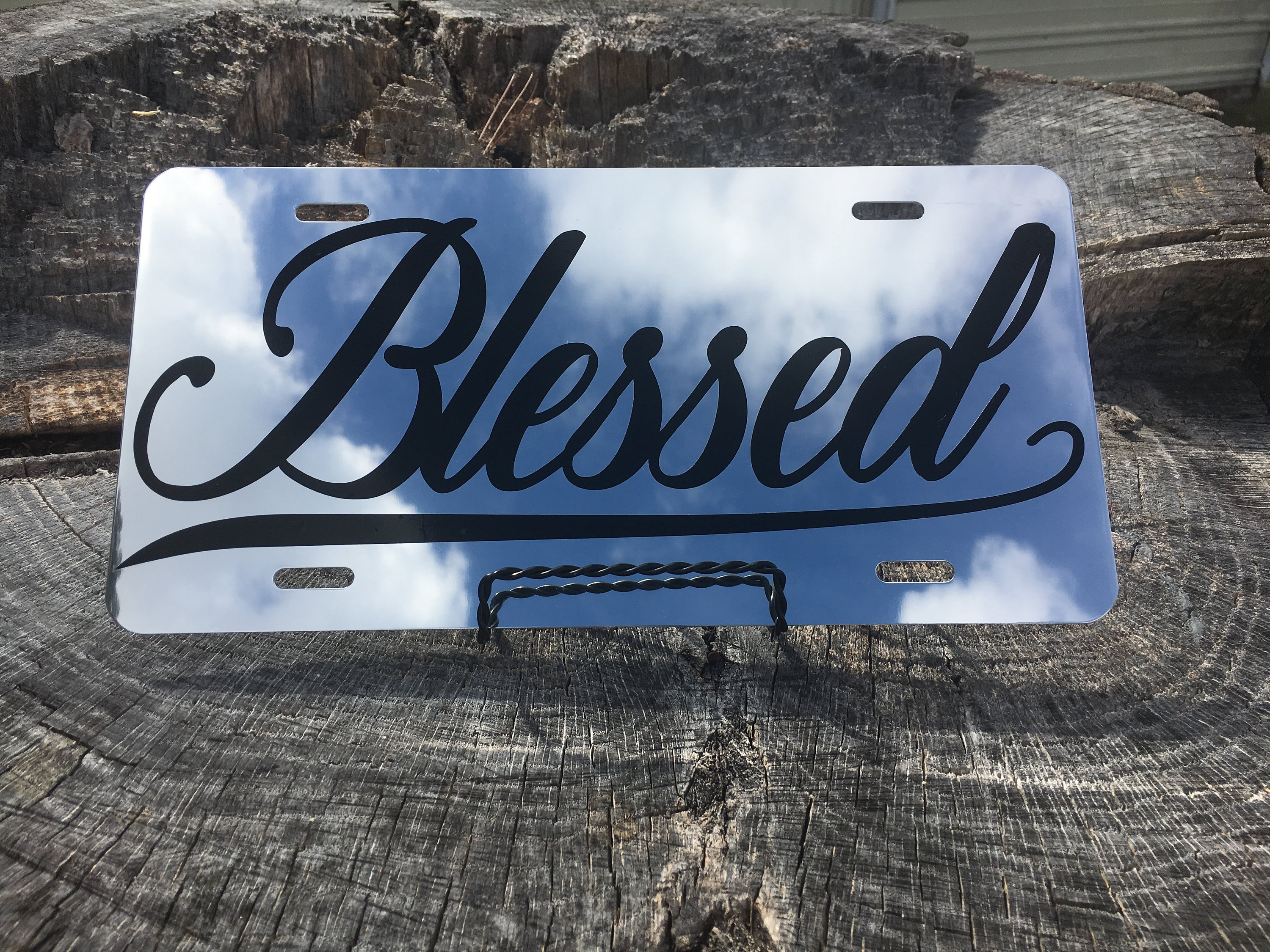 BLESSED Front License Plate Christian License Plate Etsy