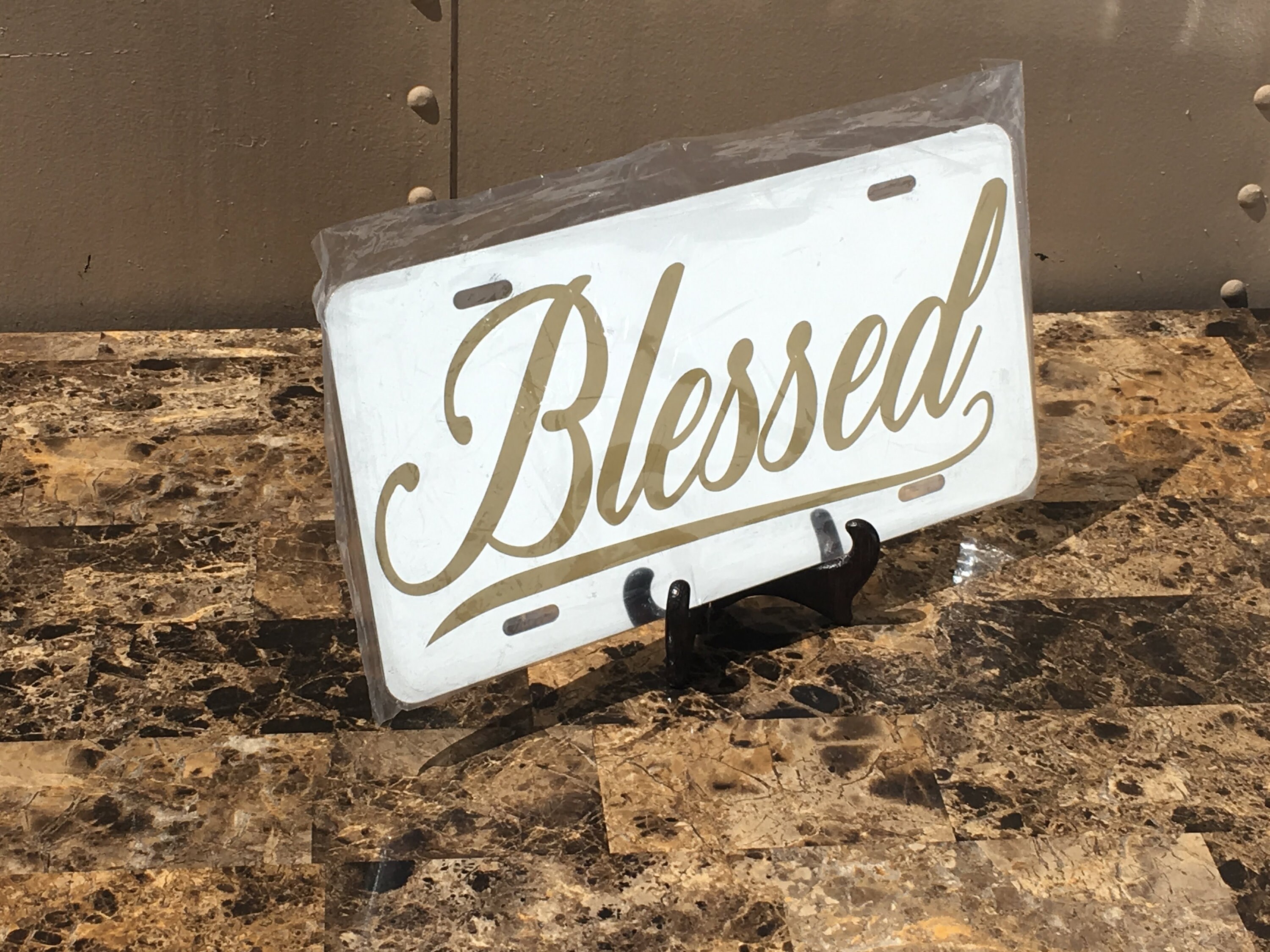 BLESSED Front License Plate Christian License Plate Etsy